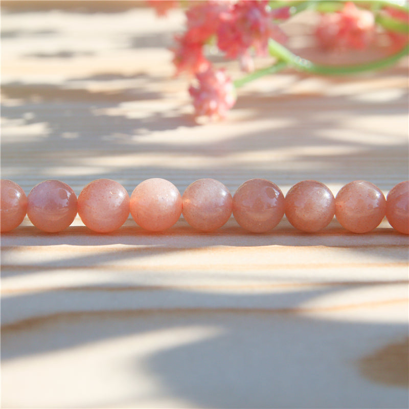 Natural Sunstone Beads Round 8mm Hole 1mm about 50pcs 39cm strand