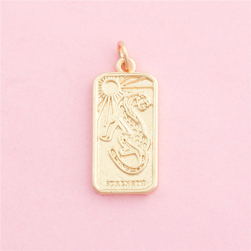 Brass Charms Pendants Accessories 10x23mm 10pcs
