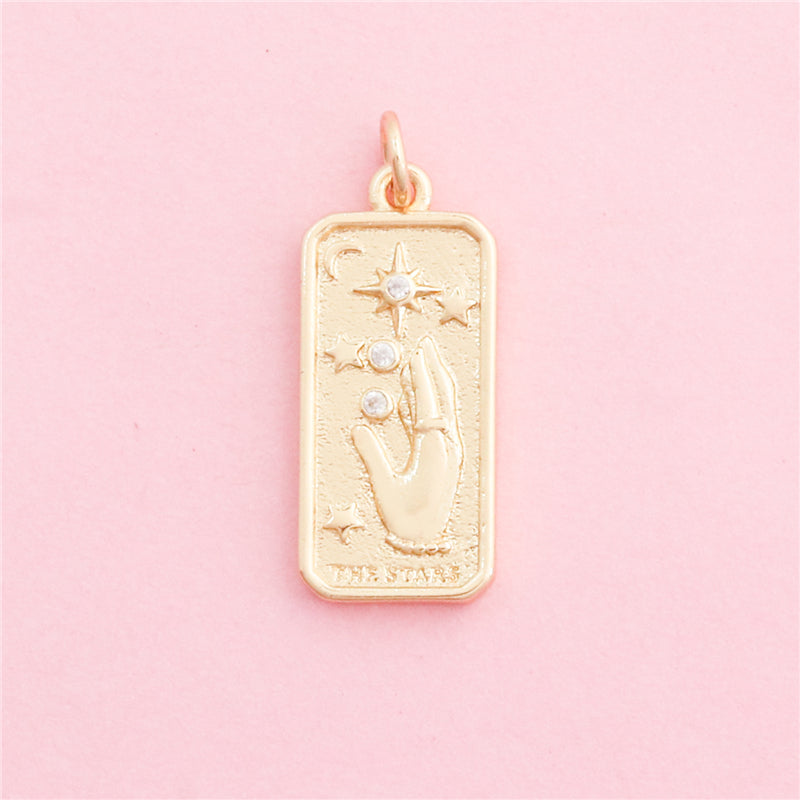 Messing Charms Anhänger Zubehör 10x23mm 10St