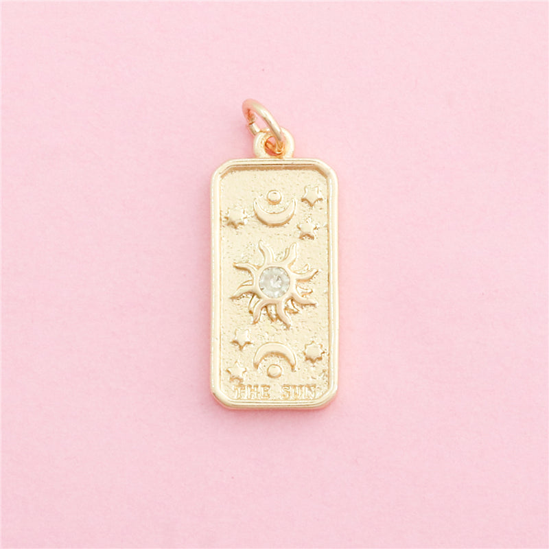 Подвески-шармы из латуни, аксессуары 10x23 мм, 10 шт.