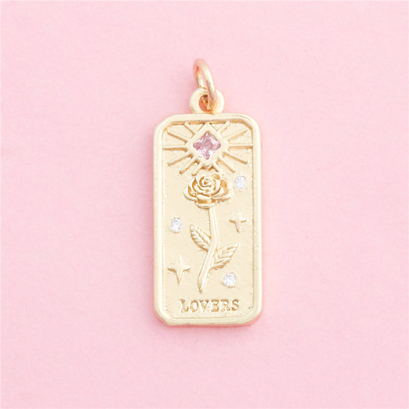 Подвески-шармы из латуни, аксессуары 10x23 мм, 10 шт.