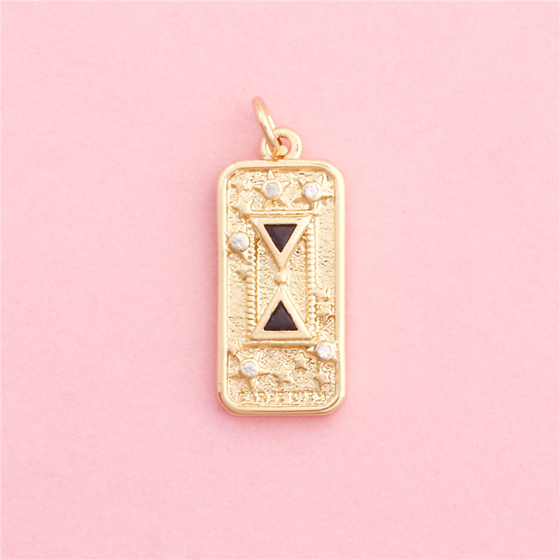Brass Charms Pendants Accessories 10x23mm 10pcs