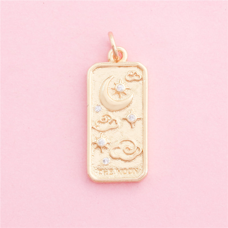 Acessórios para pingentes de amuletos de latão 10x23mm 10pcs