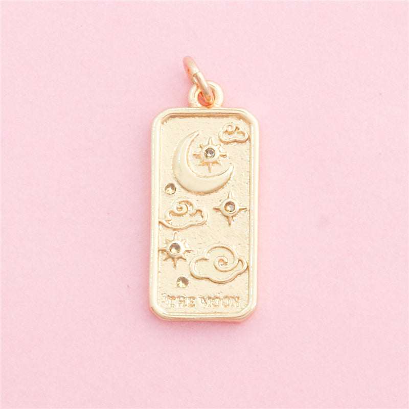 Brass Charms Pendants Accessories 10x23mm 10pcs