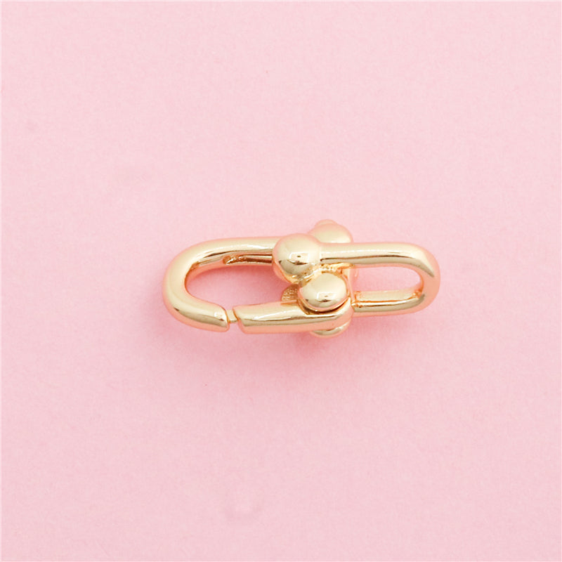 Застежка-карабин латунная фурнитура 11х20мм 10шт.