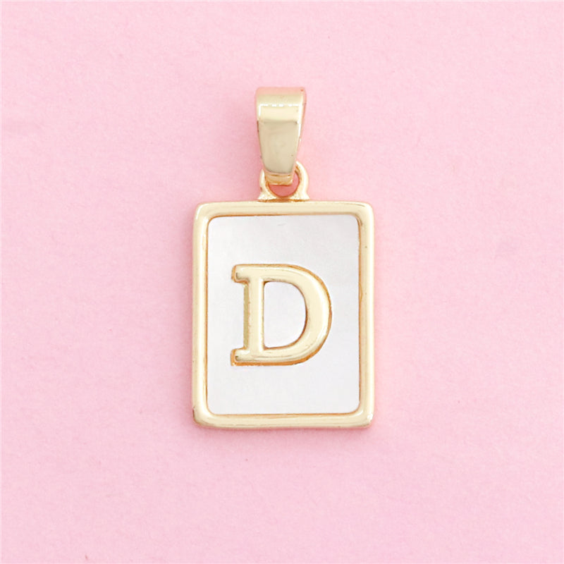 真鍮文字Dチャームペンダントアクセサリー12x18mm 10個