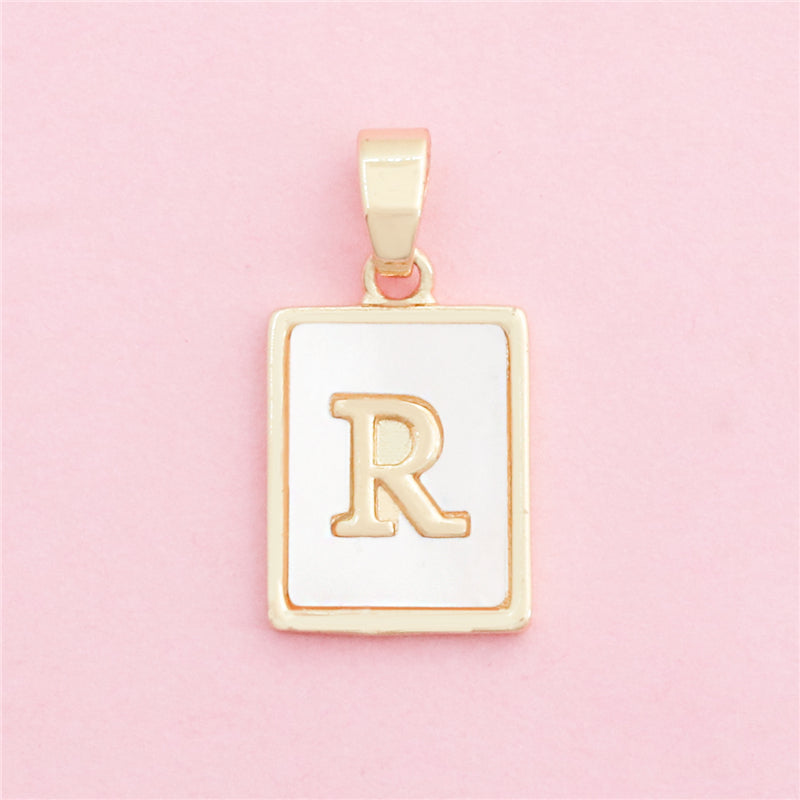 Messing Buchstabe R Charms Anhänger Zubehör 12x18mm 10St