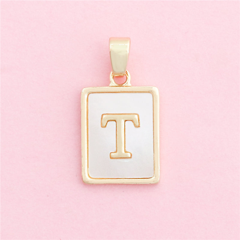 Messing Buchstabe T Charms Anhänger Zubehör 12x18mm 10St