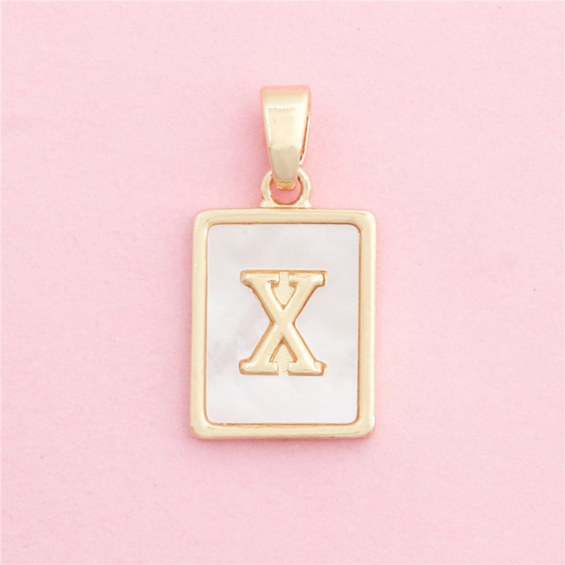 Acessórios de pingentes de amuletos de letra X de latão 12x18mm 10pcs