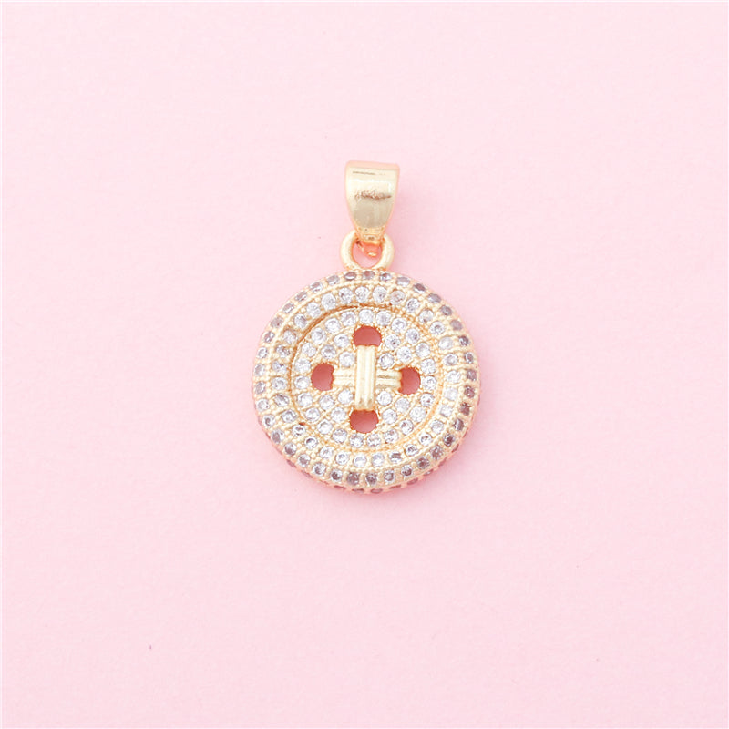 真鍮 チャーム ペンダント アクセサリー 15x18mm 10個