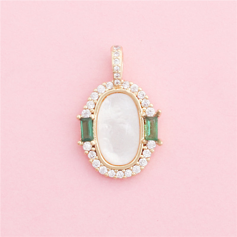 Acessórios para pingentes de amuletos de latão 15x23mm 10pcs