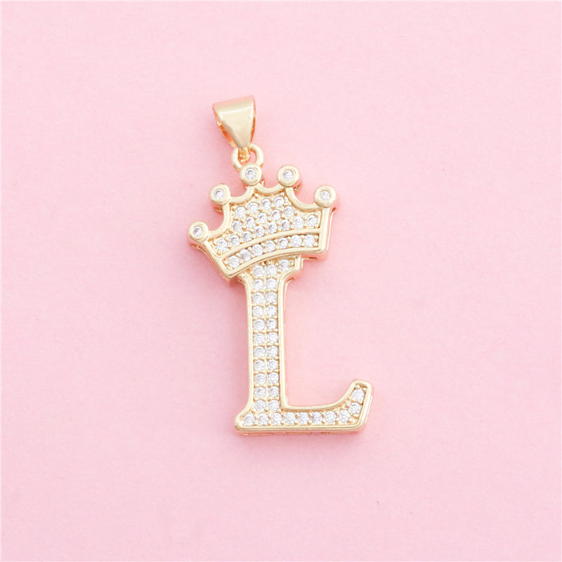 Messing Buchstabe L Charms Anhänger Zubehör 15x28mm 10St