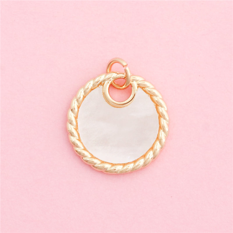 Acessórios para pingentes de amuletos de latão 16x16mm 10pcs