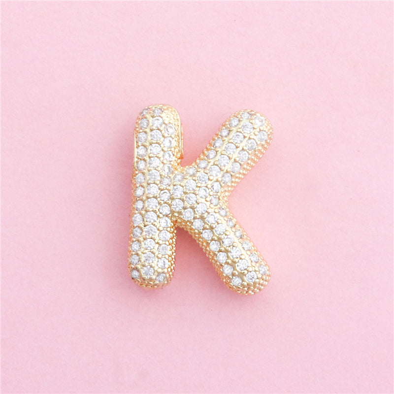 Подвески-шармы в виде буквы K из латуни, аксессуары 16x22 мм, 10 шт.