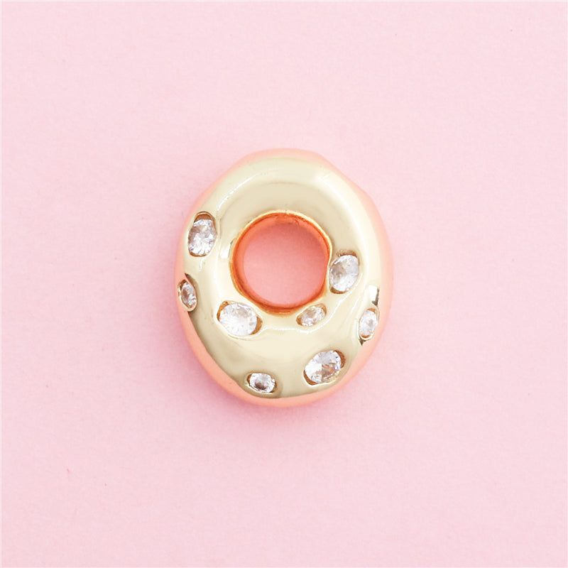 Brass Arabic Numerals 0 Charms Pendants Accessories 17x20mm 10pcs