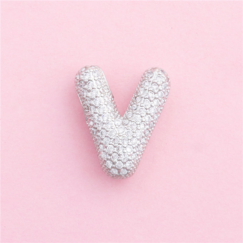 Messing Buchstabe V Charms Anhänger Zubehör 17x20mm 10St