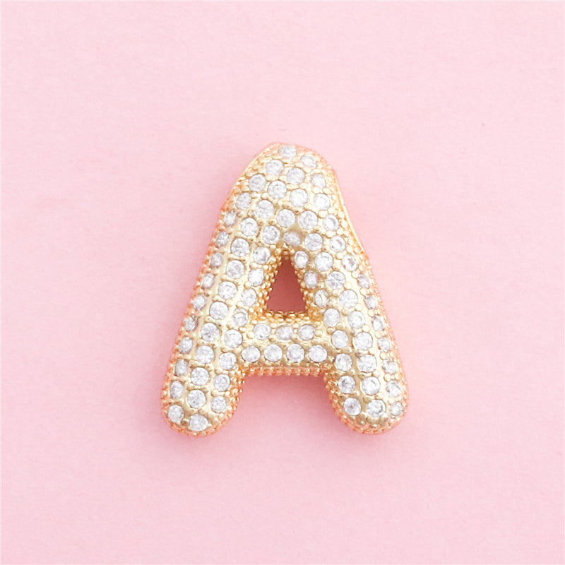 Pendentifs breloques lettre A en laiton accessoires 17x21mm 10pcs