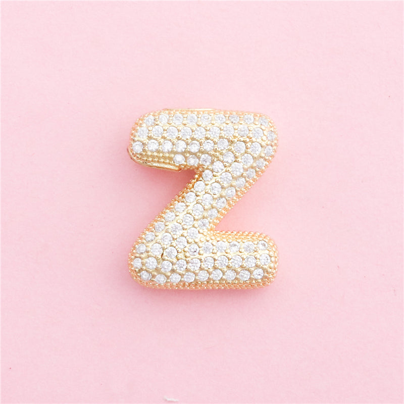 Pendentifs breloques en laiton lettre Z accessoires 17x21mm 10pcs