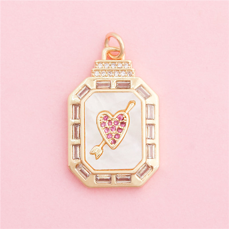 Brass Charms Pendants Accessories 17x23mm 10pcs