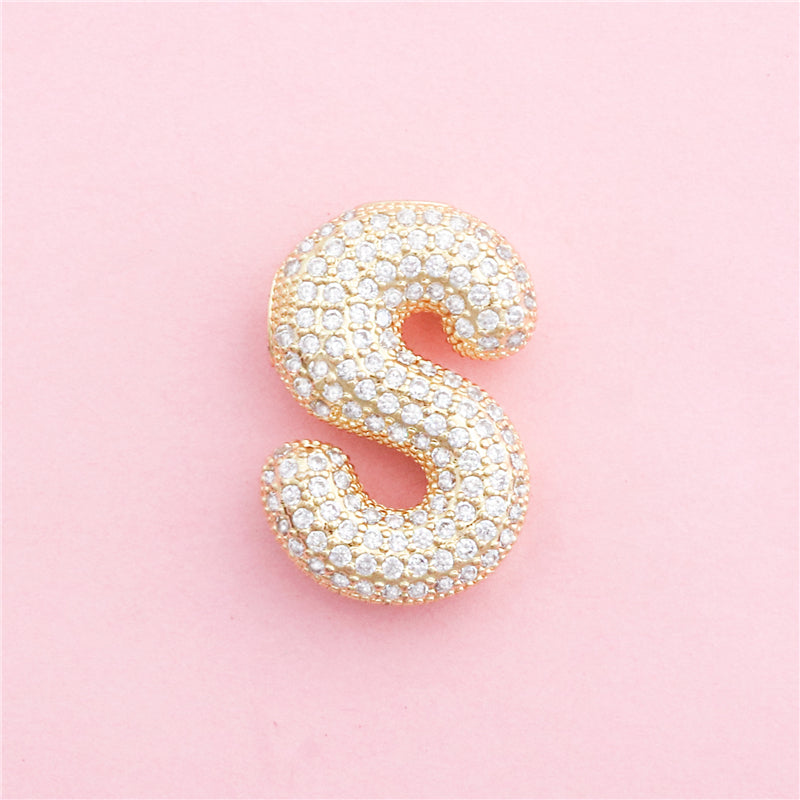 Pendentifs breloques en laiton lettre S accessoires 17x25mm 10pcs