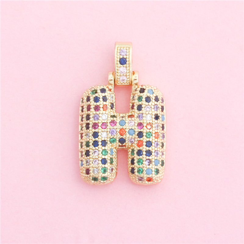 Pendentifs breloques en laiton lettre H accessoires 17x28mm 10pcs