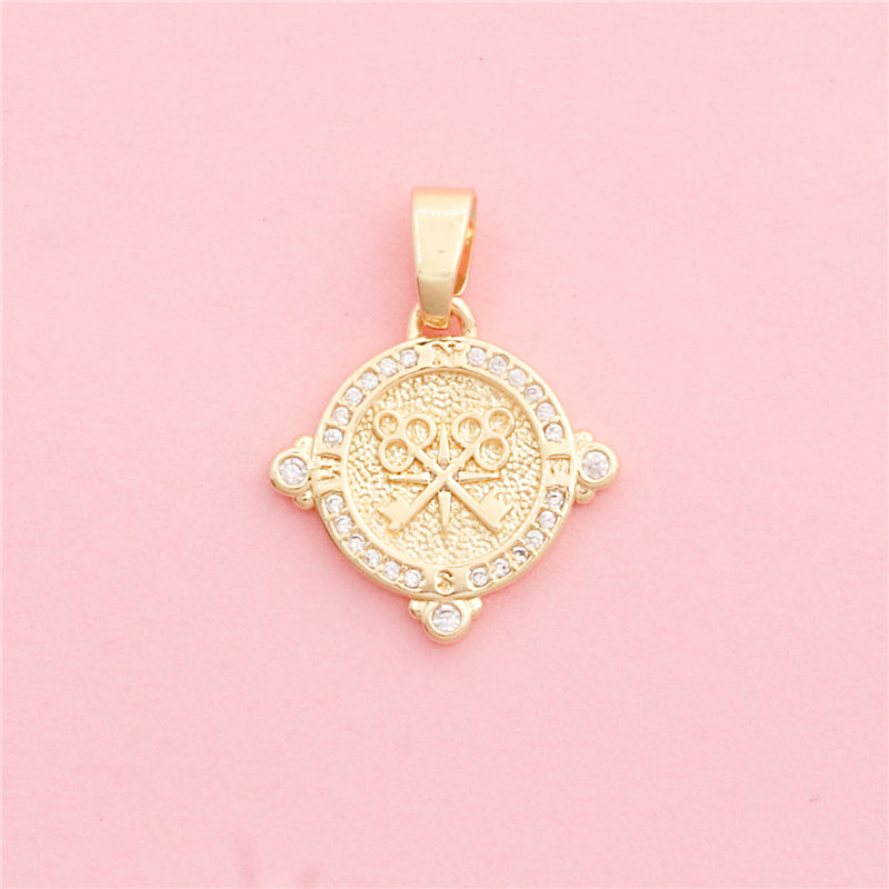 Brass Charms Pendants Accessories 18x18mm 10pcs