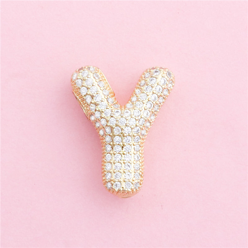 Подвески-шармы в виде буквы Y из латуни, аксессуары 18x23 мм, 10 шт.