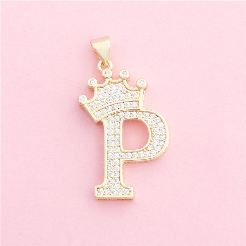 Messing Buchstabe P Charms Anhänger Zubehör 18x29mm 10St