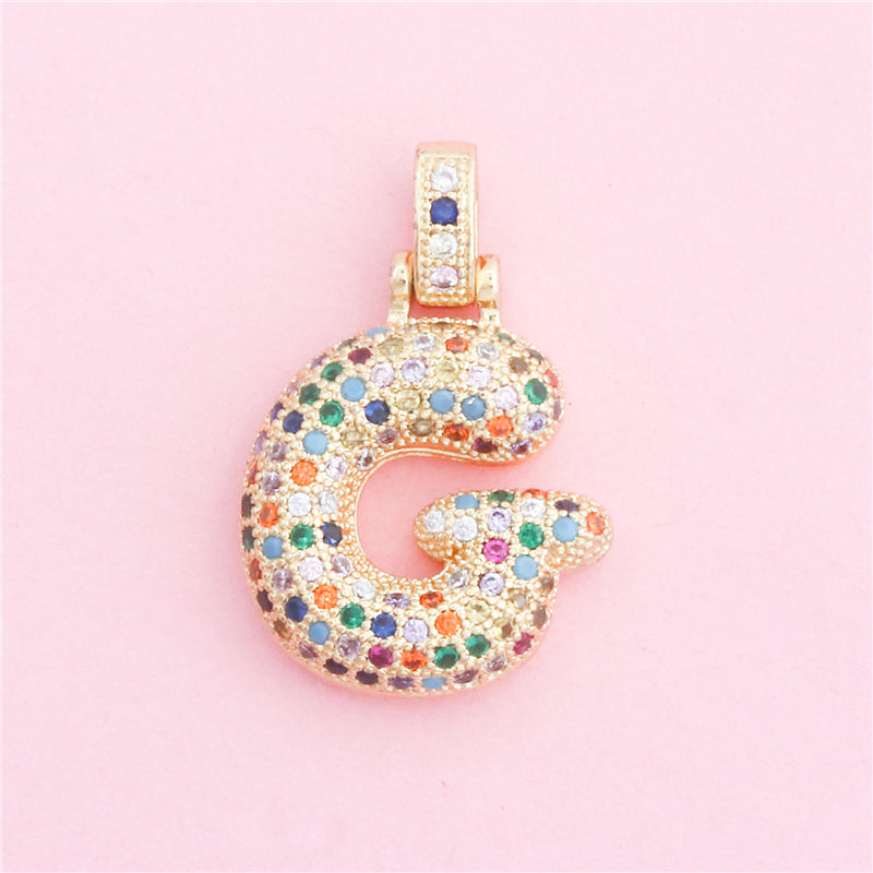 Acessórios de pingentes de encantos de letra G de latão 19x28mm 10pcs