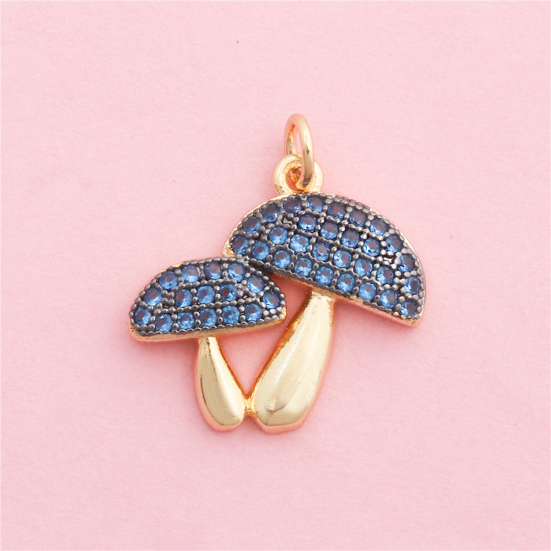 Accesorios para colgantes con dijes de setas de latón 20x19 mm 10 piezas