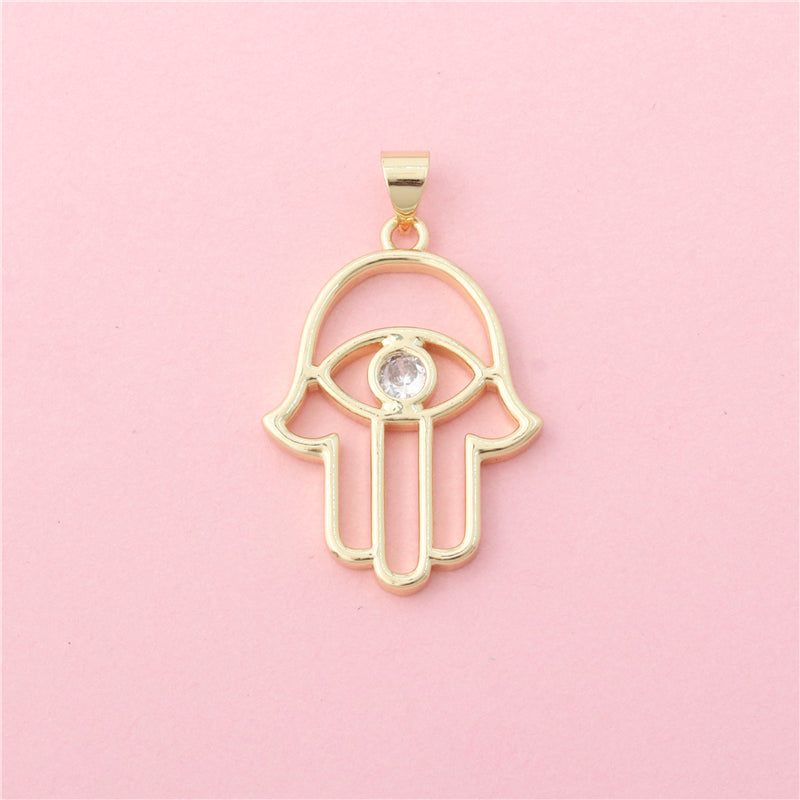 Latón Charms Colgantes Accesorios Forma de Palma 20x28mm 10ud