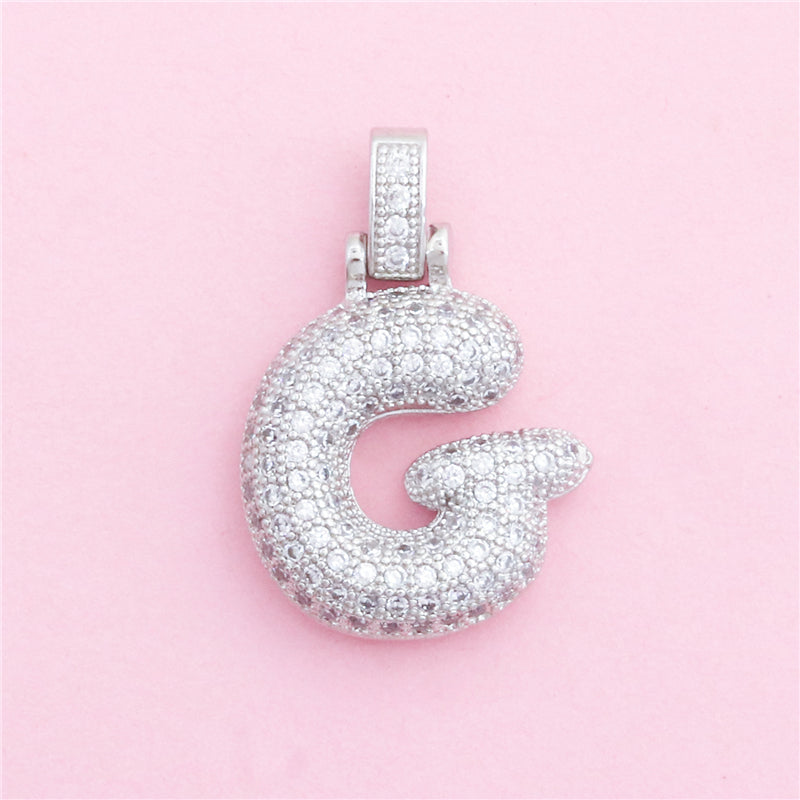 Acessórios de pingentes de amuletos de letra G de latão 20x28mm 10pcs