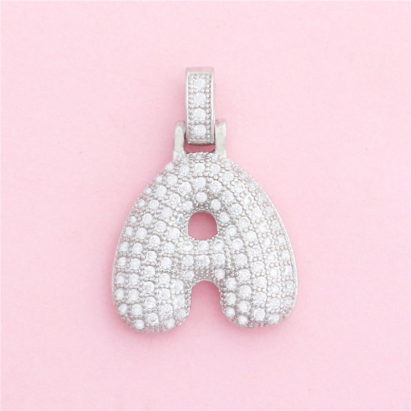 Ciondoli in ottone con lettera A, accessori 20x29mm, 10 pezzi