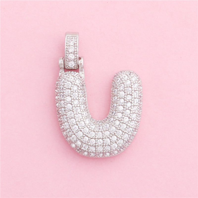 Подвески-шармы в виде буквы U из латуни, аксессуары 20x29 мм, 10 шт.