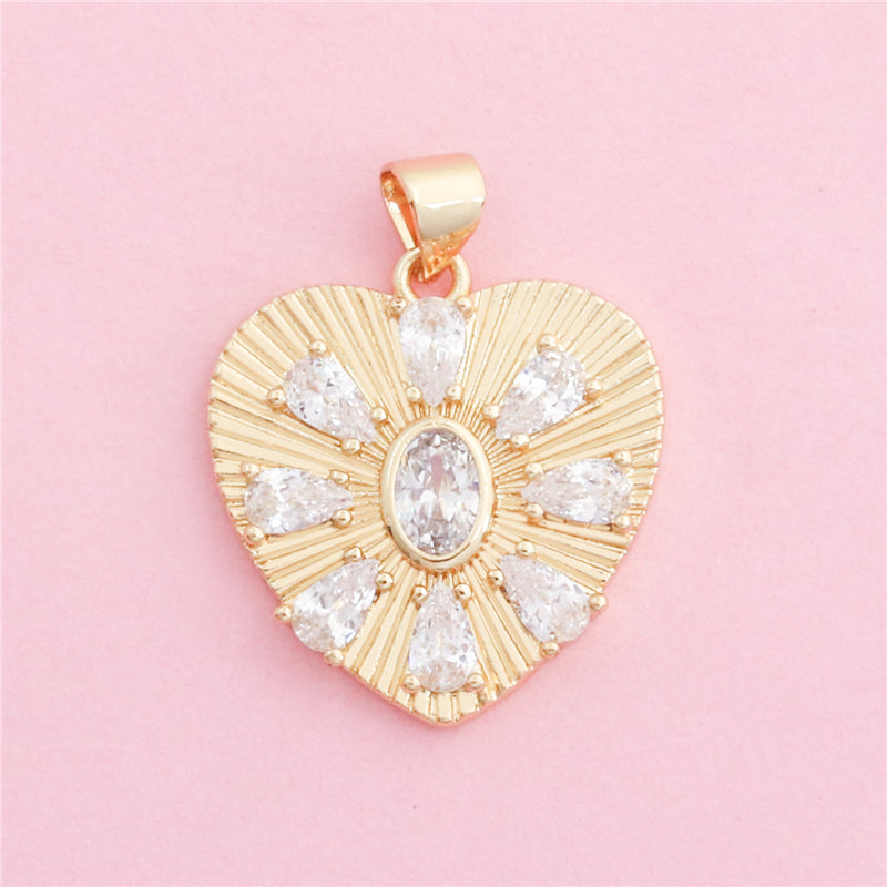 Acessórios para pendentes de latão 21x23mm 10pcs