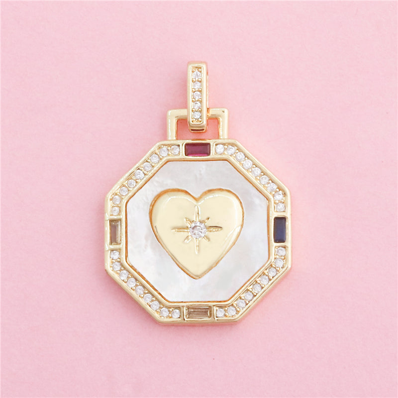 Brass Charms Pendants Accessories 21x25mm 10pcs