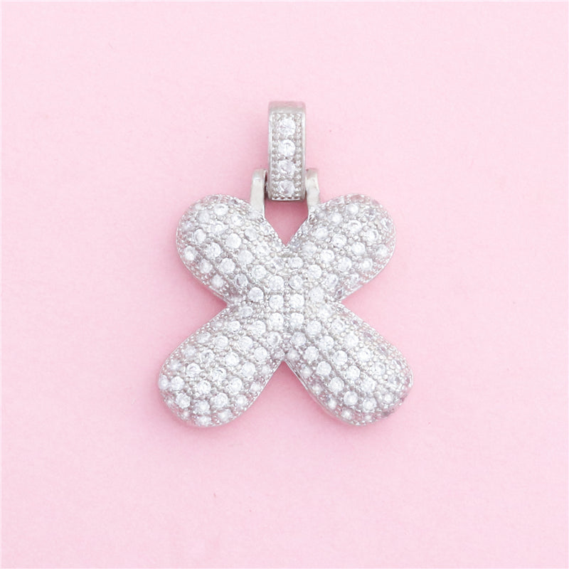 Подвески-шармы в виде буквы X из латуни, аксессуары 21x27 мм, 10 шт.