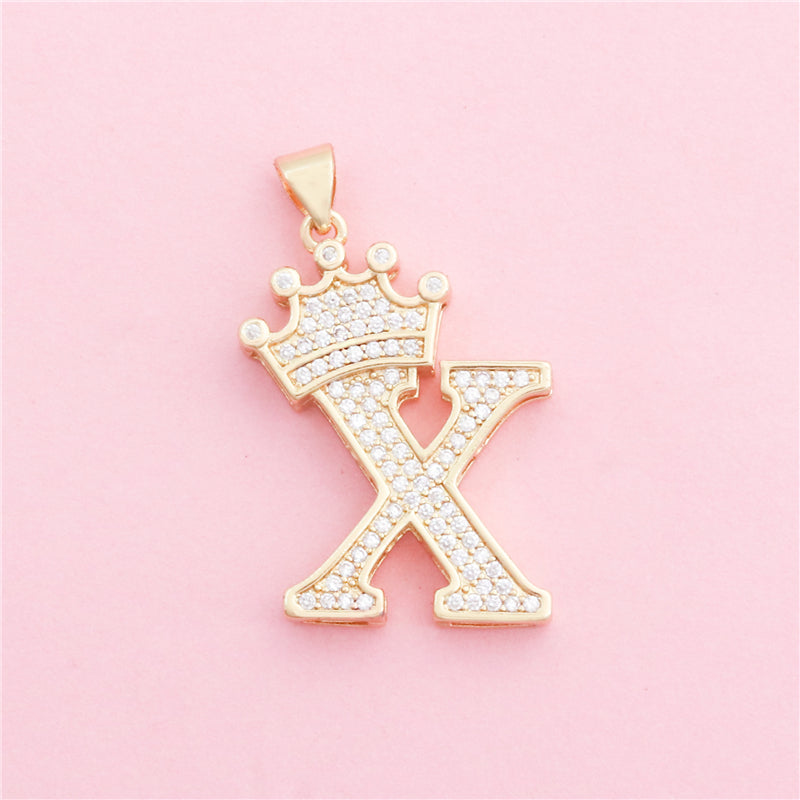 Подвески-шармы в виде буквы X из латуни, аксессуары 21x28 мм, 10 шт.