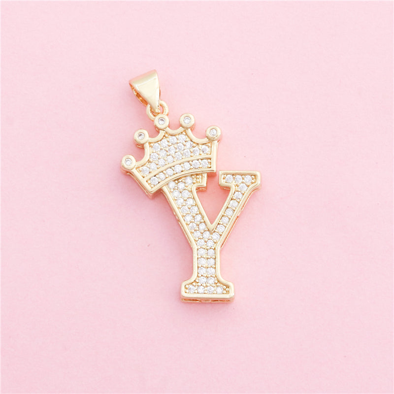 Подвески-шармы в виде буквы Y из латуни, аксессуары 21x28 мм, 10 шт.