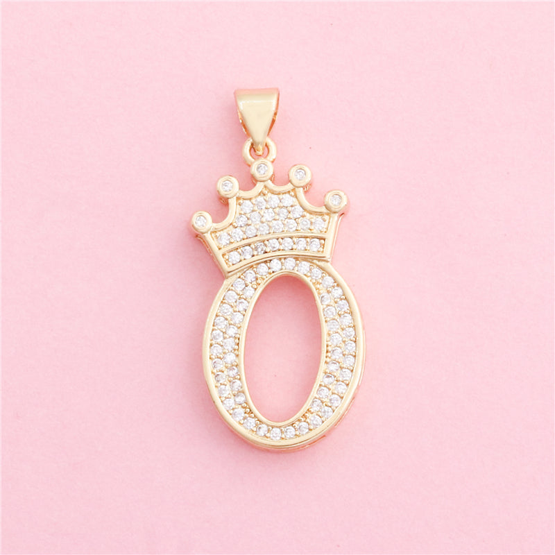 Messing Buchstabe O Charms Anhänger Zubehör 21x29mm 10St