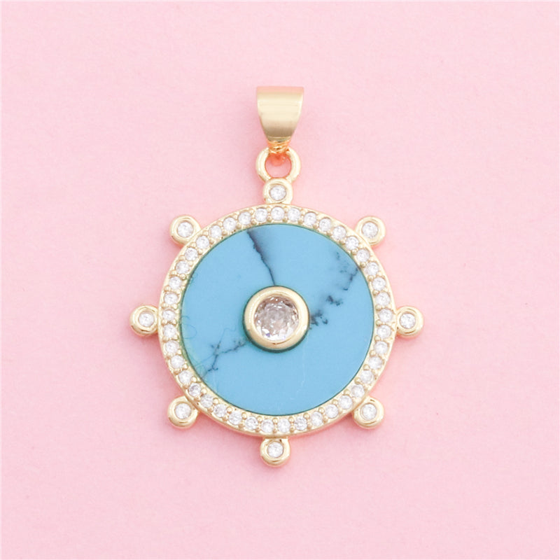 Messing Charms Anhänger Zubehör 22x25mm 10St