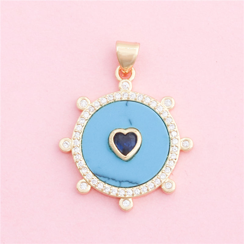 Brass Charms Pendants Accessories 22x25mm 10pcs