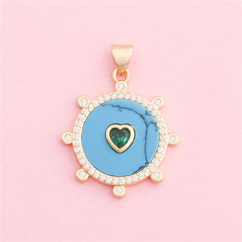 Brass Charms Pendants Accessories 22x25mm 10pcs