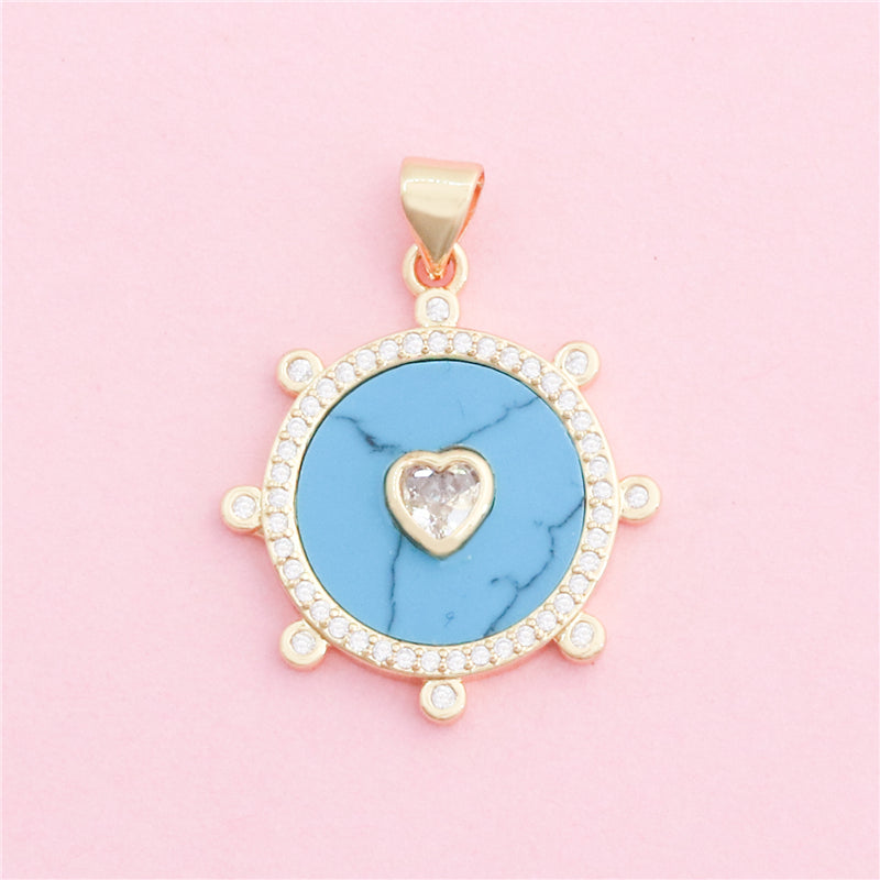 Brass Charms Pendants Accessories 22x25mm 10pcs