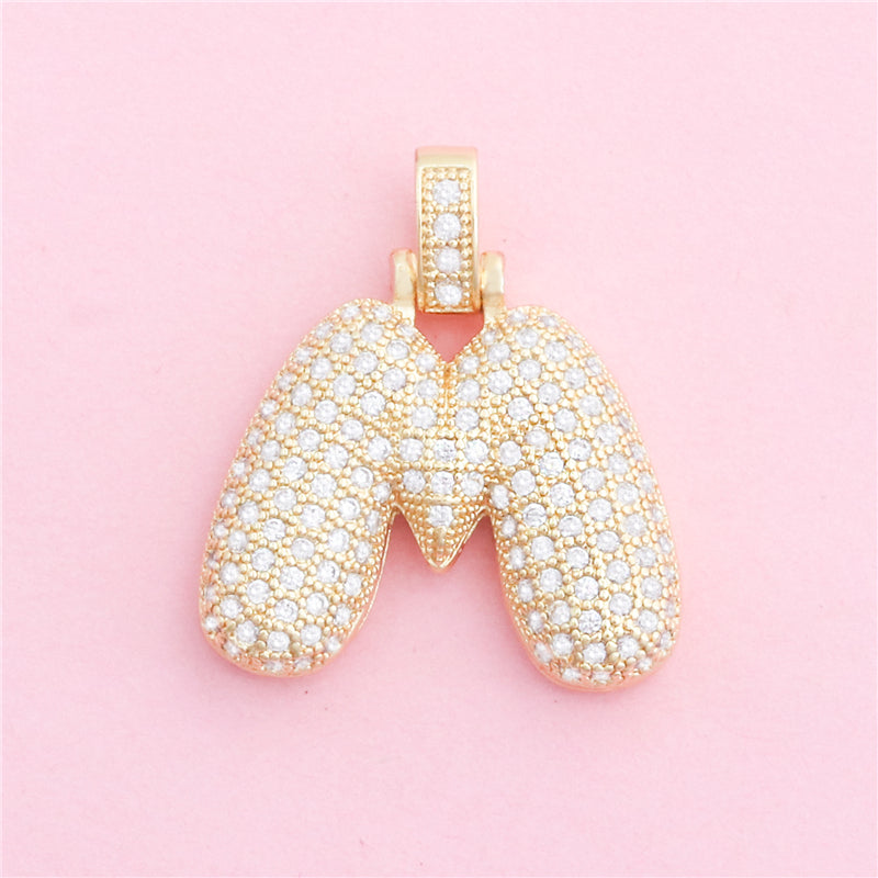 Pendentifs breloques en laiton lettre M accessoires 25x28mm 10pcs