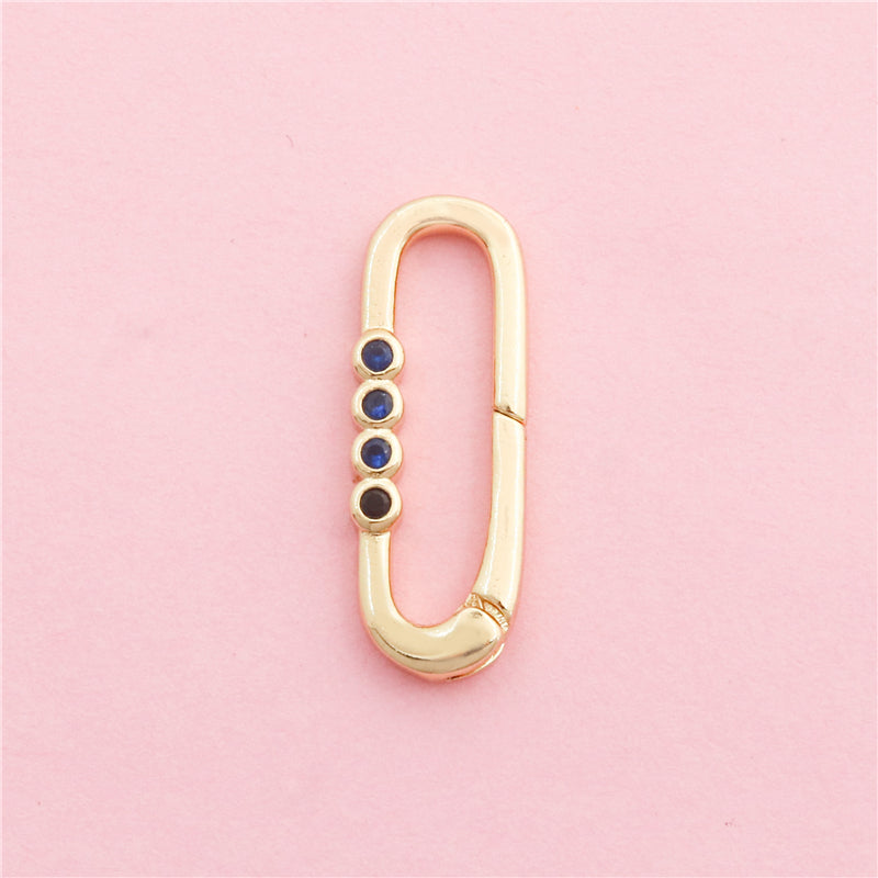 Acessórios de fivela de mola de anel de latão 10x26mm 10pcs