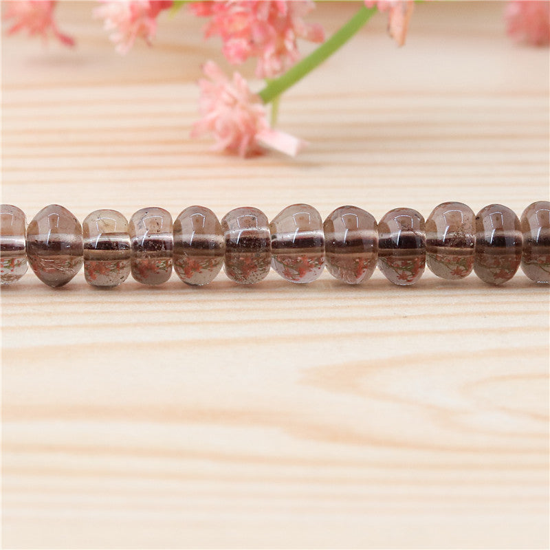 Natural Smoky Quartz Beads Abacus 4x6mm Hole 0.8mm about 109pcs 39cm strand