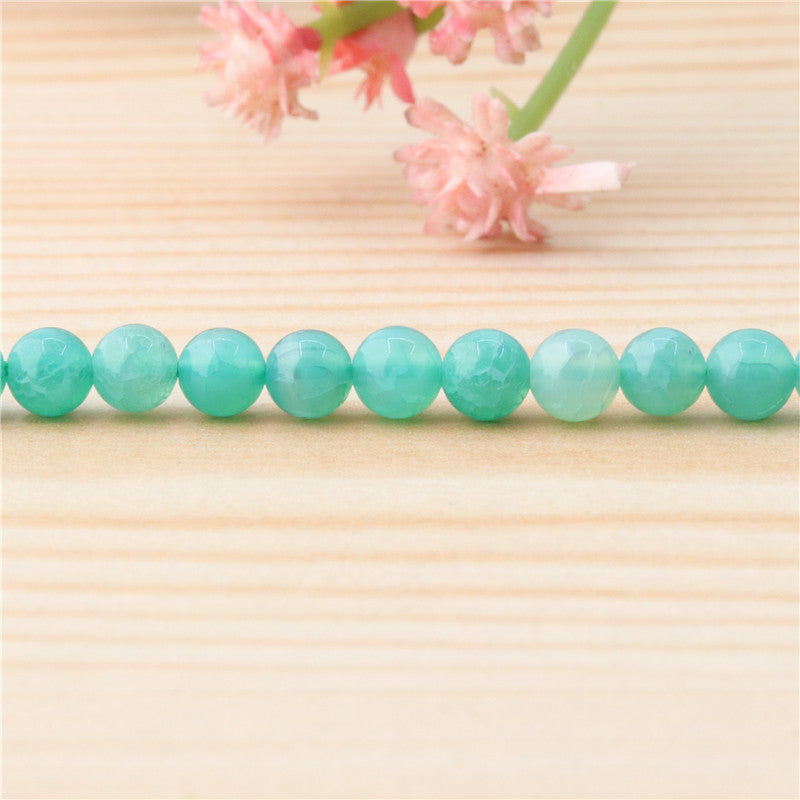 Natürliche Pfauenachatperlen, rund, 4 mm, Loch 0,8 mm, ca. 113 Stück, 39 cm Strang