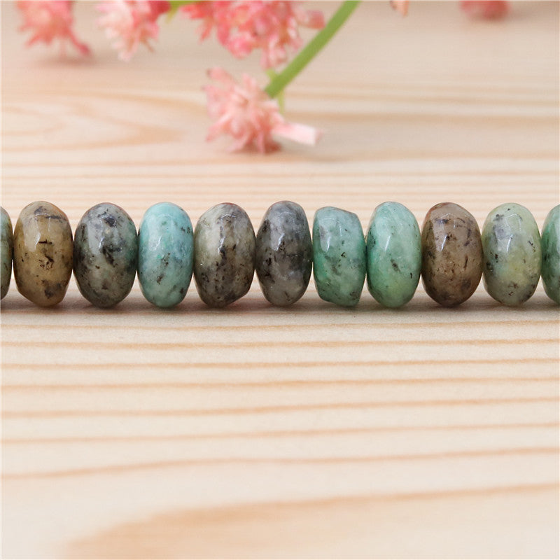 Natural K2 B Beads Abacus 5x8mm Hole 1mm about 91pcs 39cm strand