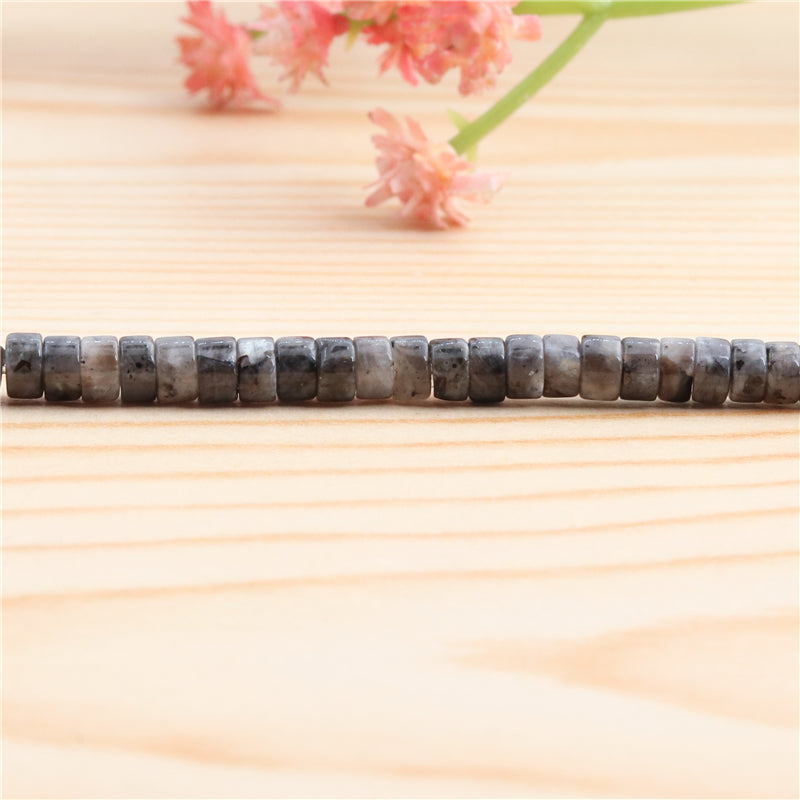 Natural Black Labradorite Beads Heishi 2x4mm Hole 1mm about 169pcs 39cm strand